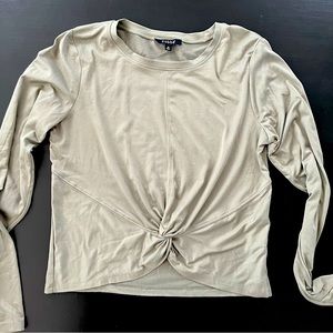 Long Sleeve Workout Top w Knot